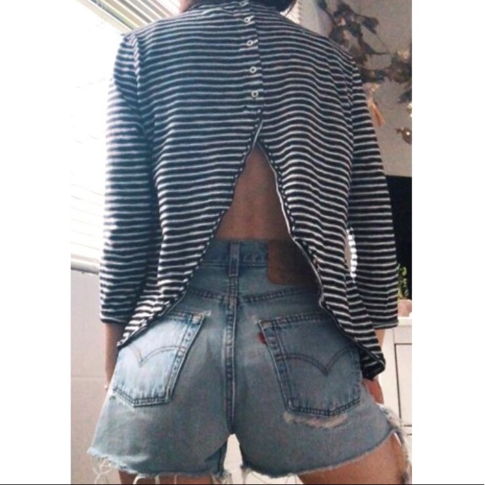 Free People We the Free Striped Tulip Back Top